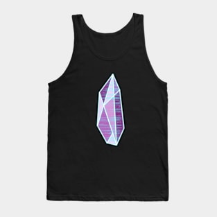 Neon Synthwave Amethyst Crystal Geometric Vaporwave Gem Tank Top